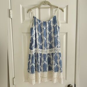 Paper Crane Blue & White Dress
